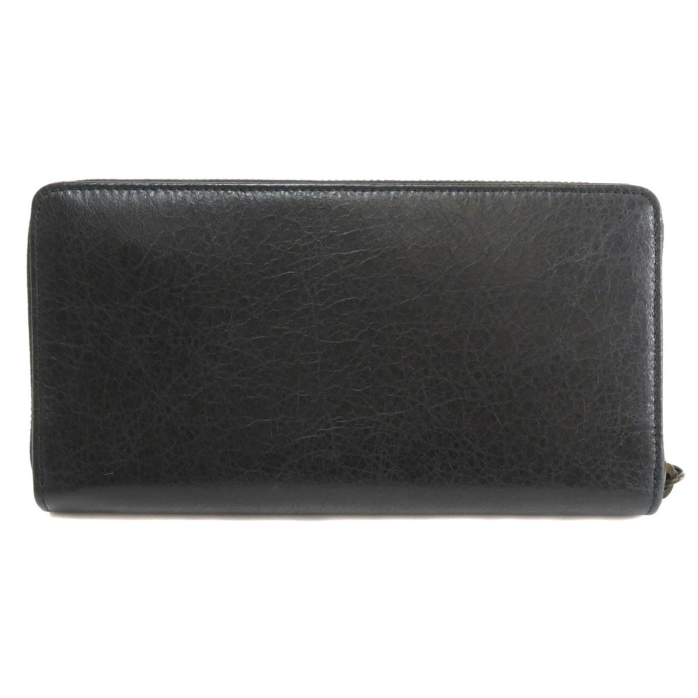 Balenciaga Continental Long Wallet Zip Lambskin Black